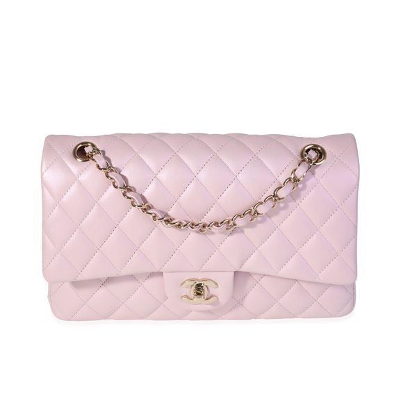 Chanel Iridescent Pink Quilted Calfskin Medium Classic Double Flap Bag - Picture 1 of 7